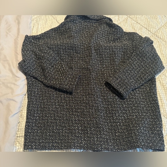 Zara Black and White Tweeted Jacket Size Small Black Tag Runs Big - Picture 5 of 5